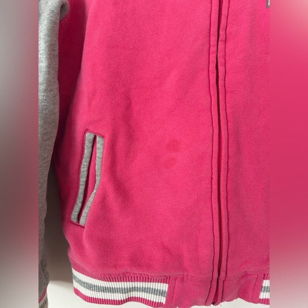 Roots Sweater Varsity Jacket Pink Grey Large (9-10 years) - Picture 6 of 10